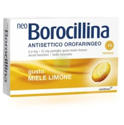 NeoBorocillina Antisettico Orale Gusto Miele Limone 16 pastiglie