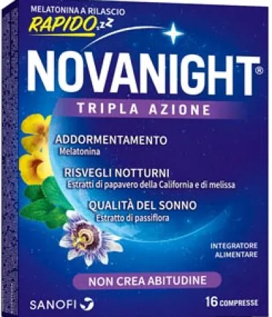 Novanight Integratore Alimentare contro il sonno 16 compresse