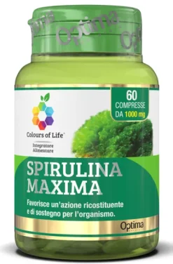OPTIMA NATURALS SPIRULINA MAXIMA COLOURS 60 COMPRESSE
