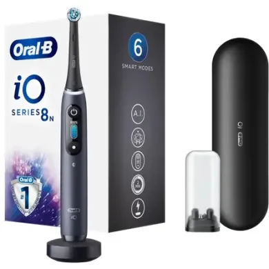Oral-B iO Series 8 Black Spazzolino Elettrico + 2 Ricambi