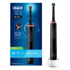 Oral-B Pro 3 Black Spazzolino Elettrico + 2 Ricambi