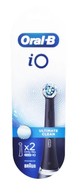 Oral-B Testine di Ricambio IO Ultimate Clean Nero 2 pezzi