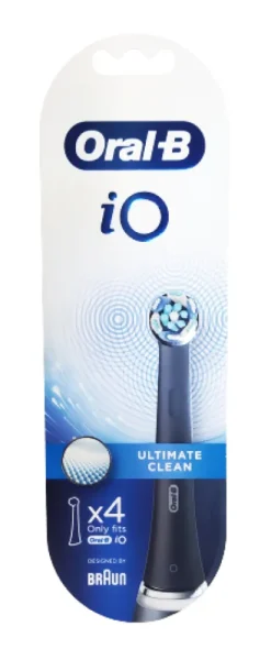 Oral-B Testine di Ricambio IO Ultimate Clean Nero 4 pezzi