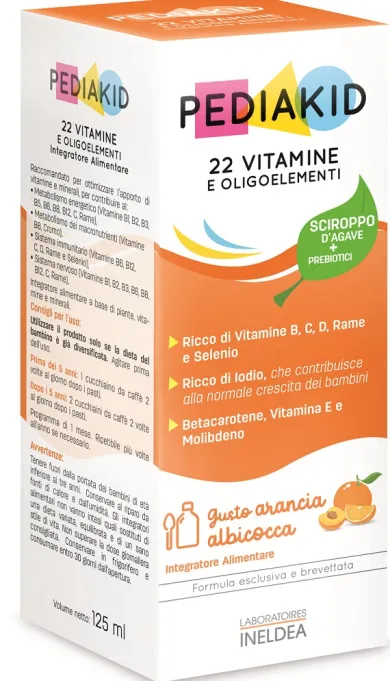 Pediakid 22 Vitamine e Oligoelementi flacone da 125 ml