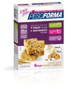 PESOFORMA BARRETTA CEREALI GUSTO COOKIES E VANIGLIA 12 BARRETTE