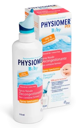 Physiomer Spray Nasale Ipertonico Baby per naso bambini 115 ml