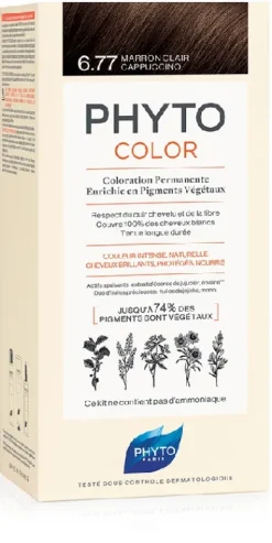 phyto color kit 6.77 marrone chiaro cappuccino