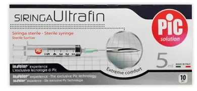 Pic Siringa Ultrafine da 5 ml 10 pezzi
