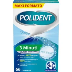 Polident 3 minuti per pulire la protesi 66 compresse