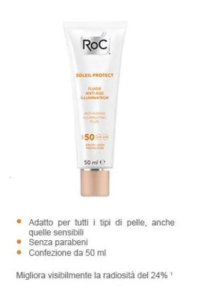 ROC SOLARI FLUIDO ANTI-ETA' ILLUMINANTE SPF 50