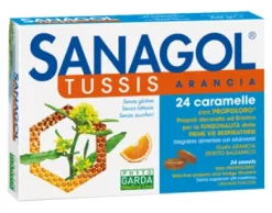 Sanagol Tussis Arancia 24 caramelle