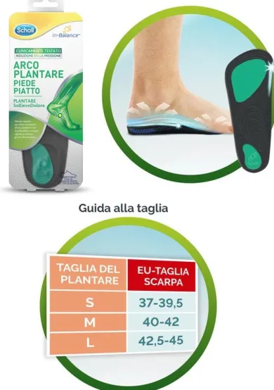 SCHOLL PLANTARE ARCO TAGLIA S