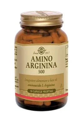 Solgar Amino Arginina 500 Integratore Alimentare 50 capsule