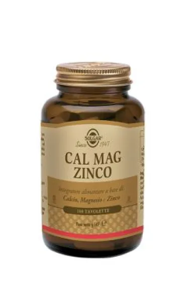Solgar Cal Mag Zinco Integratore Alimentare 100 compresse