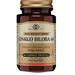 Solgar Ginkgo Biloma 60 Integratore Alimentare 60 capsule