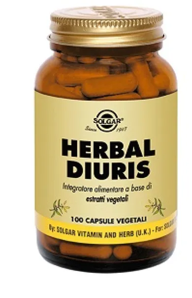 Solgar Herbal Diuris Integratore Alimentare 100 capsule