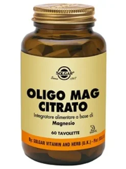 Solgar Oligo Mag Citrato Integratore Alimentare 60 tavolette