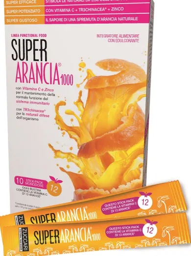 Super Arancia 1000 Integratore Alimentare Vitamina C 10 stick