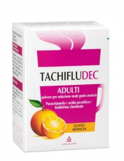 Tachifludec contro influenza e raffreddore 10 bustine arancia