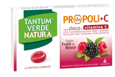 Tantum Verde Natura Frutti di Bosco 15 pastiglie