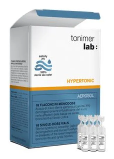Tonimer Lab Hypertonic Aerosol per il naso 18 fiale