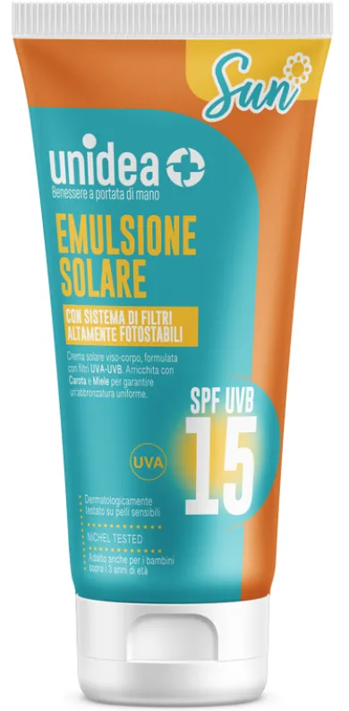 Unidea Crema Solare corpo SPF 15 tubo da 200 ml
