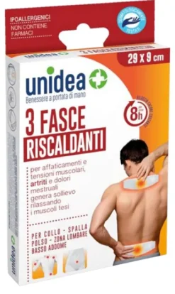 Unidea Fascia Auto Riscaldante 29x9 cm 3 pezzi