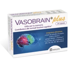Vasobrain Plus Integratore invecchiamento cerebrale 24 capsule
