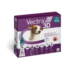 Vectra 3D cane 4-10 kg verde 3 pipette