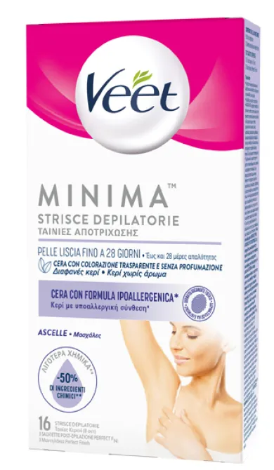 Veet Strisce Depilatorie per le Ascelle 16 pezzi