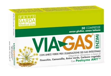 Viagas Enzimi per eliminare gas intestinali 30 compresse