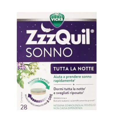 Vicks ZZZQuil Sonno Tutta La Notte 28 compresse