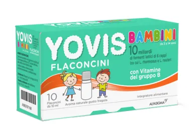 Yovis Bambini Fragola Integratore Alimentare 10 flaconcini 10 ml